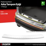 S-Dizayn Seat Leon Sw Krom Arka Tampon Eşiği 2013-2019 A+ Kalite - 101 - Siyah