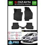 S-Dizayn Seat Toledo 3D Pro Havuzlu Paspas 2005-2012 A+ Kalite - Renk - Siyah
