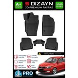 S-Dizayn Skoda Fabıa 3D Pro Havuzlu Paspas 2014-2020 A+ Kalite - Siyah