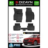 S-Dizayn Skoda Kamiq 3D Pro Havuzlu Paspas 2019 Üzeri A+ Kalite 3DS-SDZ216 - Siyah