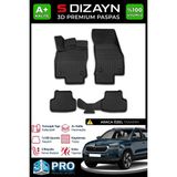 S-Dizayn Skoda Karoq 3D Pro Havuzlu Paspas 2018 Üzeri A+ Kalite 3DS-SDZ011 - Siyah