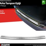 S-Dizayn Skoda Kodiaq Krom Arka Tampon Eşiği 2016 Üzeri