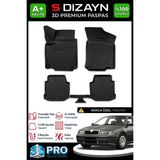 S-Dizayn Skoda Octavia 3D Pro Havuzlu Paspas 1999-2006 A+ Kalite 3DS-SDZ246 - Siyah