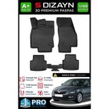 S-Dizayn Skoda Octavia 3D Pro Havuzlu Paspas 2013-2017 A+ Kalite 3DS-SDZ077 - Siyah