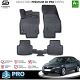 S-Dizayn Skoda Octavia 3D Pro Havuzlu Paspas 2013-2017 A+ Kalite - Siyah