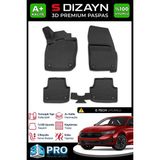 S-Dizayn Skoda Octavia 4 A8 E-Tech 3D Pro Havuzlu Paspas 2024 Üzeri A+ Kalite 3DS-SDZ211 - Siyah