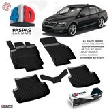 S-Dizayn Skoda Octavia A7 4D Havuzlu Paspas 2013-2020 A+Kalite - Siyah