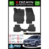 S-Dizayn Skoda Superb 3D Pro Havuzlu Paspas 2015-2023 A+ Kalite 3DS-SDZ068 - Siyah