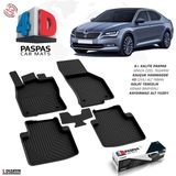 S-Dizayn Skoda Superb 4D Havuzlu Paspas 2015-2023 A+ Kalite - Siyah