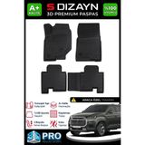 S-Dizayn Ssangyong Musso 3D Pro Havuzlu Paspas 2018 Üzeri A+ Kalite 3DS-SDZ325 - Siyah