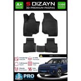 S-Dizayn Ssangyong Torres Evx 3D Pro Havuzlu Paspas 2023 Üzeri A+ Kalite 3DS-SDZ123 - Siyah