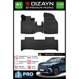 S-Dizayn Togg T10X 3D Pro Havuzlu Paspas 2023 Üzeri A+ Kalite 3DS-SDZ015 - Siyah