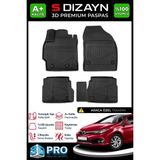 S-Dizayn Toyota Auris 3D Pro Havuzlu Paspas 2013-2020 A+ Kalite 3DS-SDZ008 - Siyah