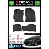 S-Dizayn Toyota Corolla 3D Pro Havuzlu Paspas 2019 Üzeri A+ Kalite 3DS-SDZ061 - Siyah