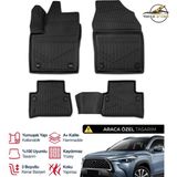 S-Dizayn Toyota Corolla Cross 3D Plus Havuzlu Paspas 2022+ - Siyah