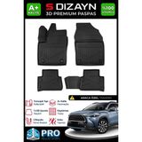 S-Dizayn Toyota Corolla Cross 3D Pro Havuzlu Paspas 2022 Üzeri A+ Kalite 3DS-SDZ121 - Siyah