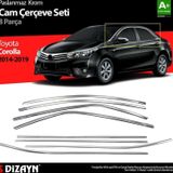 S-Dizayn Toyota Corolla Krom Cam Çerçevesi 8 Prç. 2013-2018 A+ Kalite