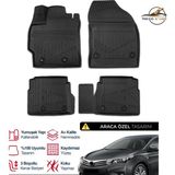 S-Dizayn Toyota Corolla Sedan 3D Plus Havuzlu Paspas 2013-2018 - Siyah