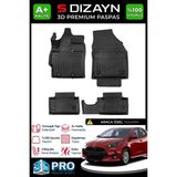S-Dizayn Toyota Yaris 3D Pro Havuzlu Paspas 2020 Üzeri A+ Kalite 3DS-SDZ149 - Siyah