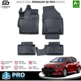 S-Dizayn Toyota Yaris 3D Pro Havuzlu Paspas 2020 Üzeri A+ Kalite - Siyah