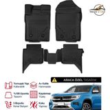 S-Dizayn Volkswagen Amarok 3D Plus Havuzlu Paspas 2023+ - Siyah