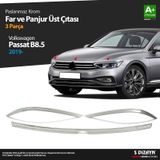 S-Dizayn Volkswagen Passat Uyumlu B8.5 Krom Far Üzeri Çıta Seti 3 Parça 2019 Ve Üzeri