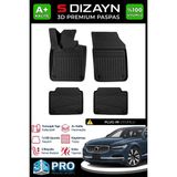 S-Dizayn Volvo S90 Plug-In 3D Pro Havuzlu Paspas 2024 Üzeri A+ Kalite 3DS-SDZ248 - Siyah
