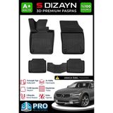 S-Dizayn Volvo V90 3D Pro Havuzlu Paspas 2016 Üzeri A+ Kalite - Siyah