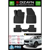 S-Dizayn Volvo XC40 3D Pro Havuzlu Paspas 2018 Üzeri A+ Kalite 3DS-SDZ143 - Siyah