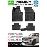 S-Dizayn Volvo XC90 Plug-In 3D Pro Havuzlu Paspas 2024 Üzeri A+ Kalite - Siyah