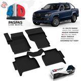 S-Dizayn VW Amarok 4D Havuzlu Paspas 2010-2022 A+Kalite - Siyah