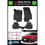 S-Dizayn Vw Arteon 3D Pro Havuzlu Paspas 2017 Üzeri A+ Kalite 3DS-SDZ350 - Siyah