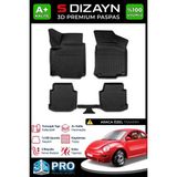 S-Dizayn Vw Beetle 3D Pro Havuzlu Paspas 1998-2008 A+ Kalite - Siyah