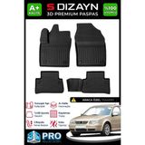 S-Dizayn VW Bora 3D Pro Havuzlu Paspas 1999-2006 A+ Kalite - Siyah