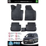S-Dizayn Vw Caddy 3D Pro Havuzlu Paspas 2010-2015 A+ Kalite - Siyah