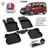 S-Dizayn VW Caddy 4D Havuzlu Paspas 2004-2019 - Siyah