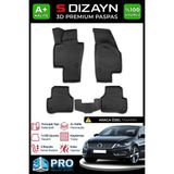 S-Dizayn Vw cc 3D Pro Havuzlu Paspas 2008-2017 A+ Kalite - Renk - Siyah