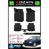 S-Dizayn Vw Golf 4 3D Pro Havuzlu Paspas 1997-2005 A+ Kalite 3DS-SDZ217 - Siyah