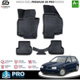 S-Dizayn Vw Golf 4 3D Pro Havuzlu Paspas 1997-2005 A+ Kalite - Siyah