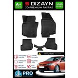S-Dizayn Vw Golf 5 3D Pro Havuzlu Paspas 2004-2008 A+ Kalite - Siyah