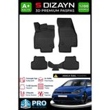 S-Dizayn Vw Golf 7 3D Pro Havuzlu Paspas 2012-2020 A+ Kalite 3DS-SDZ009 - Siyah