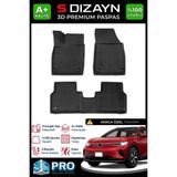 S-Dizayn VW ID.4 3D Pro Havuzlu Paspas 2024 Üzeri A+ Kalite - Siyah