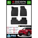 S-Dizayn Vw Id5 3D Pro Havuzlu Paspas 2021 Üzeri A+ Kalite 3DS-SDZ278 - Siyah