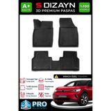 S-Dizayn VW ID5 3D Pro Havuzlu Paspas 2021 Üzeri A+ Kalite - Siyah