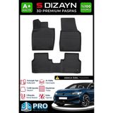 S-Dizayn VW ID7 3D Pro Havuzlu Paspas 2025 Üzeri A+ Kalite - Siyah