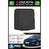 S-Dizayn VW Passat B8 3D Pro Bagaj Havuzu 2015-2023 A+ Kalite - Siyah