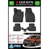 S-Dizayn Vw T-Cross 3D Pro Havuzlu Paspas 2019 Üzeri A+ Kalite 3DS-SDZ063 - Siyah