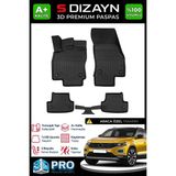 S-Dizayn Vw T-Roc 3D Pro Havuzlu Paspas 2019 Üzeri A+ Kalite 3DS-SDZ060 - Siyah