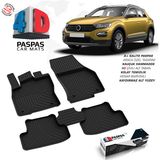 S-Dizayn VW T-Roc 4D Havuzlu Havuzlu Paspas 2019 Üzeri A+ Kalite - Siyah