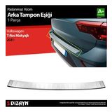 S-Dizayn VW T-Roc Makyajlı Krom Arka Tampon Eşiği 2021 Üzeri